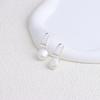 Moda Coreana Perla de Agua Dulce Tacones Altos Aretes Diseño Nicho Aretes de Gancho para la Oreja de Perla Natural de Alta Gama Combinan con Todo