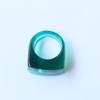 Corea del Sur anillo curvo transparente de moda diy accesorios de resina hecho a mano vintage anillo mori material de joyería al por mayor