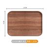 Bandeja de Madera de Ébano Estilo Ins Bandeja Pequeña de Madera Plato Rectangular Japonés para Cena Pastel Pan Café Té Posavasos de Madera Maciza