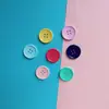 Botones Redondos Acrílicos de Color Caramelo Hebillas para Zapatos DIY Fundas para Teléfonos Móviles Ropa Hebillas para Zapatos Pasadores Accesorios de Joyería de Resina Lote