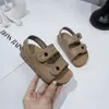 Zapatos Birkenstock Moda Coreana Infantil 2026 Nuevas Sandalias Abiertas de Verano para Niñas con Hebilla de Cinturón Diseño Elegante Zapatos de Playa