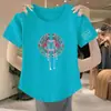 Verano Nuevo Estilo Nacional Tendencia de Moda Manga Corta Nuevo Estilo Chino Favorecedor Favorecedor Versátil Camiseta de Venta Caliente Ropa para Mujer Top Mujer