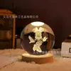Lámpara de Noche Bola de Cristal Luminosa de Dibujos Animados Transfronteriza, Lámpara Decorativa Creativa para Escritorio de Dormitorio, Adorno de Regalo Navideño, Luz Ambiental