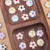 Acessórios de Liga de Metal para Gotejamento de Óleo Equipamento Esportivo Pingente Colorido de Futebol Joias Artesanais DIY Pulseira Chaveiro