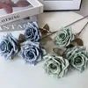 Manta Rosa Estampada com Flor Artificial Cappuccino Francês Luxo Acessível Flor de Mesa de Alto Padrão Decoração para Arranjo de Flores de Salão de Casamento