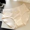 Calcinha de Renda com Entrepernas Estendido para Meninas ~ Calcinhas de Algodão Cru Classe A para Mulheres 2025 Nova Roupa Íntima Sexy para Mulheres
