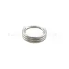 Pendientes de Aro sin Costura de Titanio Astmf-136 de Tres Filas Titanio G23 Rosca Interna Labio Pulido Clavo Piercing Joyería para Piercing Accesorios