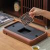 Nueva bandeja de té china para el hogar, bandeja de pizarra para remojo en seco, bandeja de té de madera maciza, mesa de té para secado, juego de té de kung fu pequeño