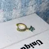 Colección de Pendientes de Circonita Verde Brillante, Pendientes de Circonita Incrustados con Diamantes, Pendientes de Aro de Venta Caliente Transfronteriza, Accesorios para Orejas de Mujer