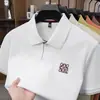 Camiseta tipo polo de malla elástica de algodón de fibra larga Leishibert Xinjiang para hombre, manga corta, transpirable para verano, sin planchar, de manga corta