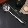 Espátula de acero inoxidable utensilios de cocina juego completo de cuchara para sopa espátula para saltear juego de espátulas para saltear domésticas espesadas serie mango elegante de acero