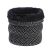 Bufanda Calentadora de Cuello de Invierno con Forro Polar, Polaina Versátil Casual para Exteriores, Bufanda de Bucle Único a Cuadros a Prueba de Frío para Hombres y Mujeres