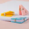 Clip Triangular de Esquina Estilo Japonés Sencillo, Clip Transparente Mate, Clip para Almacenamiento de Papeles de Examen y Documentos de Estudiantes, Clip para Bordes Anti-Rizado