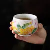 Taza Luohan Qituluhua para Té, Taza Individual para Degustación de Té, Taza de Té Cerámica para Oficina en Casa, Juego de Té Kung Fu