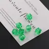 Contas facetadas coloridas transparentes em formato de diamante, contas quadradas com furos retos, contas soltas de plástico para pulseiras de contas artesanais DIY e acessórios de joias