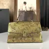 Bolso Bandolera de Moda para Mamá 2025 Versátil Brillante Diseño Estampado de Serpiente Bolso de Mano Bolso de Hombro Casual Versátil