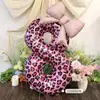 Nuevos globos de foil con lazo y estampado de leopardo rosa estilo Maillard para accesorios de decoración de tiendas, venta al por mayor transfronteriza