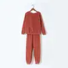 Pijama de Veludo Coral para Mulheres, Conjunto de Duas Peças de Flanela Cardigan Espesso Quente para Outono e Inverno, Pode Ser Usado Fora de Casa como Roupa de Casa para Mulheres