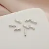 Plata de ley S925 tubo recto tubo hueco tubo facetado tubo liso de plata accesorios para joyería DIY accesorios para pulseras de cuentas materiales