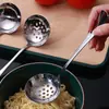 Escumadeira de Aço Inoxidável para Uso Doméstico, Concha para Sopa, Escumadeira de Carne para Panela Quente, Concha de Sopa para Restaurante, Pegador e Coador de Sopa Doméstico