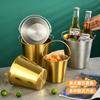 Venta Directa de Fábrica Cubo de Hielo de Acero Inoxidable 304 Cubo de Agua Cubo para Cubos de Pollo Frito Cubo Refrigerador para Bebidas y Vino Cubo Pequeño Mini