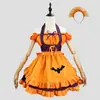 Cosplay Transfronteiriço Halloween Bordado Traje de Empregada Uniforme de Empregada Morcego Vampiro Bruxa Mágica