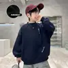 Sudadera con Forro Polar para Niños 2026 Otoño/Invierno Nuevo Estilo para Niños Medianos a Grandes Sudadera de una Pieza de Polar Color Sólido Ropa Gruesa de Invierno Estilo Coreano Moderno