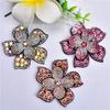 Flor de Zapatos con Patrón de Flor de Pedrería Estilo Coreano DIY de Fabricante, Doble Capa, Accesorios para Zapatos, Corbata de Moño de Cristal, Material para Coser a Mano