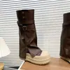 Botas de caña alta con suela gruesa de 7 cm para mujer, nuevas botas versátiles de caña alta Otoño 2026, botas largas de jinete hasta la rodilla