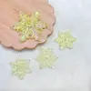 Pingente Acrílico Galvanizado UV Gelo Transparente Ornamento Floco de Neve Mabe Decoração para Pendurar em Peitoril de Janela DIY Materiais de Cola Cremosa