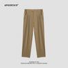 Ropa para Hombre Apo 285g Tejido de Fibra Ecológica Pantalones Casuales Verano 2025 Anti-Arrugas Tejidos Rectos Pantalones de Nueve Puntos