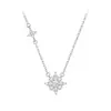 Moderna y Elegante Cadena para Clavícula con Collar de Trébol de Cuatro Hojas de la Suerte para Mujer, Diseño de Nicho de Lujo Ligero, Cadena Elegante Versátil Exquisita de Gama Alta