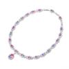 Collar romántico de novia arcoíris, joyería para mujer, moda de cuatro piezas, pendientes, collar, anillo, pulsera, joyería 925