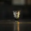 Xícara de Chá Alta com Inlays de Ouro e Prata em Padrão de Bronze Imitado da Dinastia Tang e Song, Conjunto de Chá Kung Fu, Xícara Única de Cerâmica Doméstica para Beber Chá e Aromatizar Chá