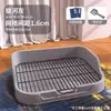 Caja de arena para perro de peluche plana para punto fijo sin lavado, inodoro elevado de punto fijo anti-salpicaduras de orina anti-pisotear excremento, suministros de inodoro universales para perro