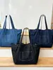 Bolso tote de mezclilla vintage nuevo, bolso de hombro casual, bolso de mano ligero, adecuado para estudiantes, transfronterizo