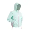 Chaqueta Ligera para Hombre con Protección Solar UPF50+, Secado Rápido, Tejido de Seda de Hielo Transpirable con Capucha, Abrigo para Exteriores