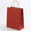 Bolsa de tote de papel kraft más vendida transfronteriza para empaque de regalos, bolsa de empaque para repostería y postres, bolsa de papel para llevar bebidas de té de leche