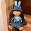 Boneca Espanhola de Batata Mia 24cm Boneca 30cm Menina Feita à Mão DIY Waldorf com Roupas Trocáveis