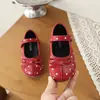 Sapatos Femininos Mary Jane de Couro com Bolinhas e Laço Estilo Retrô 2026 Outono Novo Estilo Coreano Casuais Versáteis Sapatos de Uma Sola