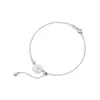 Pulsera de Plata Nalan S925 para Mujer Estilo K Pequeño Fresco Estilo Bosque Margarita Blanca Diamante Único Ajustable S3863