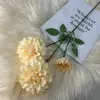 Nova Flor Artificial de Fragrância Escura com 3 Cabeças para Decoração de Auditório de Casamento, Flor Falsa Transfronteiriça de Comércio Exterior, Fabricantes Atacadistas