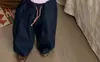 Conjunto de camisa rosa de manga larga para niño estilo coreano, estilo primavera y otoño, pantalones casuales elegantes de pierna ancha para niños, conjunto de dos piezas a la moda