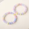 Pulseira de Morganita Cor de Sorvete de Cristal Natural, Contas Soltas de Morganita Colorida Natural, Pulseira de Contas Redondas de Círculo Único Atacado