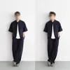 Conjunto de Camisa de Manga Curta e Calça Longa Estilo Old Money 2026 para Homens Versátil Fashionável Design Simples para Saída Diária