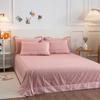 Explosiones de Tesoros Estilo Coreano Pastoral Floral Pequeño Juego de Cuatro Piezas Algodón Engrosado Amigable con la Piel Cepillado Sábana para Cama Individual y Doble Funda de Edredón para Dormitorio