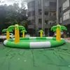Piscina circular inflable portátil para exteriores, piscina inflable con temática de palmera, adecuada para puestos en plazas para que los niños pesquen y jueguen en el agua