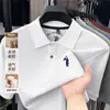 Camiseta de Manga Corta para Hombre 100% Algodón Nuevo Estilo Verano 2026 Casual de Negocios Bordado con Logo de Caballo Camisa Polo de Manga Corta para Hombre de Mediana Edad