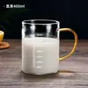Taza Transparente de Vidrio de Borosilicato Alto con Escala Taza de Agua Taza de Leche Taza de Desayuno Taza de Té Taza de Leche y Té Jugo para el Hogar