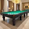 Mesa de Bilhar Estilo Russo, Modelo Comercial Padrão para Salas de Bilhar de Adultos, Tampo de Mármore, Bola 8 Negra Estilo Chinês, Mesa de Bilhar Estilo Russo